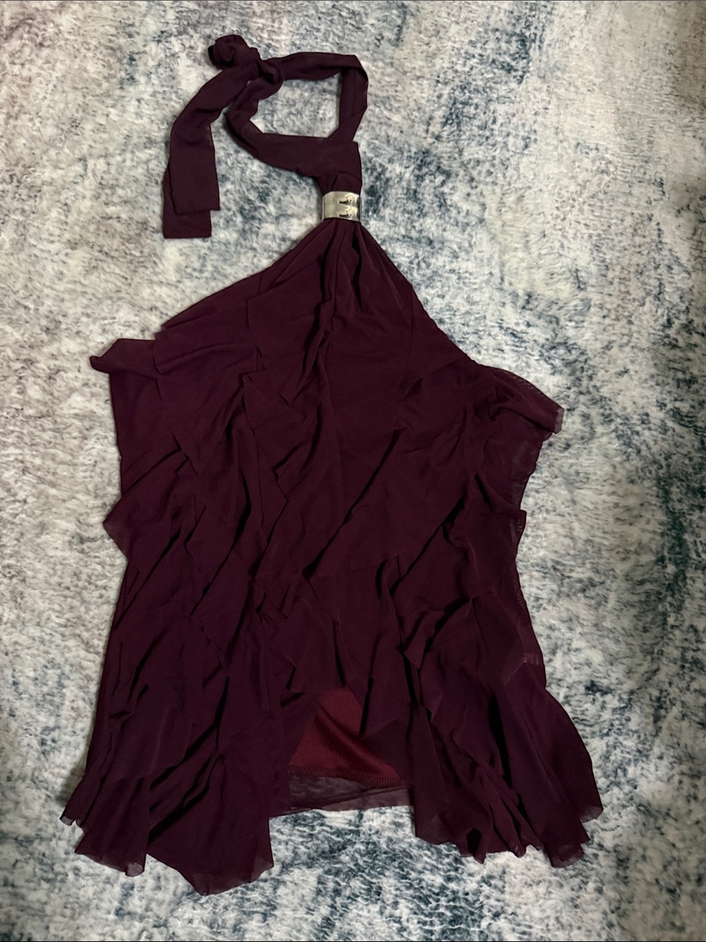 Women’s Halter Chiffon top in Deep Plum